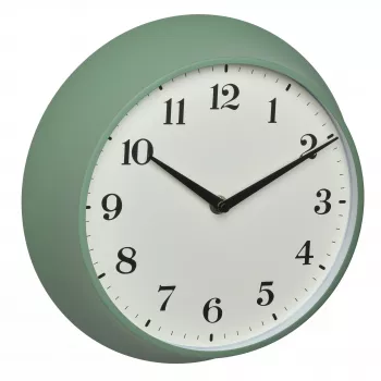 TFA Dostmann 60.3540.04 Ασύρματο επιτοίχιο ρολόι με θερμόμετρο και υγρόμετρο, Πράσινο μέντας