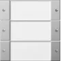 Gira 2133600 Πλήκτρο 3-πλό BSF System 55 Διαφανές/Ανοξείδωτο Ατσάλι