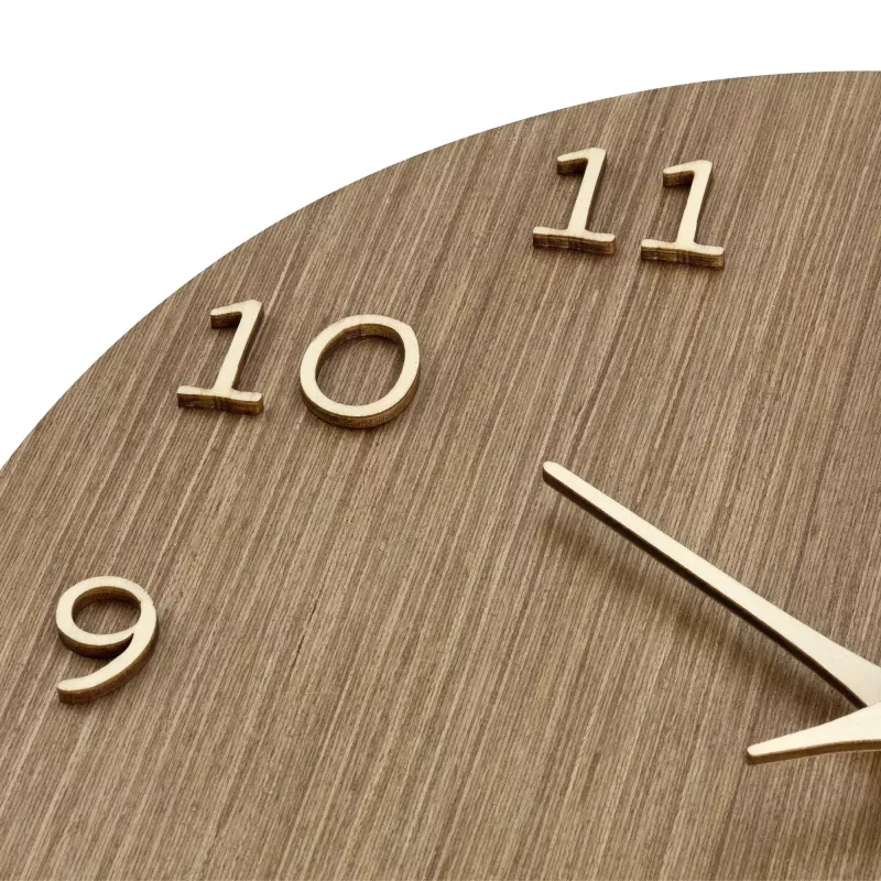 TFA Dostmann 60.3072.23 Ρολόι Τοίχου Quartz 298 mm Σκούρο Ξύλο