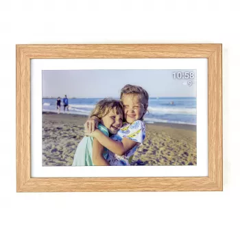TFA Dostmann FRAMEO App Ψηφιακή Κορνίζα WiFi 10,1 inch 1280x800 IPS Οθόνη Αφής 32GB Σχέδιο Καφέ Ξύλου 37.1002.08