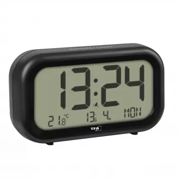 TFA Dostmann 60.2052.01 Ξυπνητήρι Quartz Μαύρο Εξαιρετικά Δυνατός Συναγερμός Μεγάλη Οθόνη