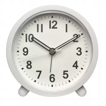 TFA Dostmann 60.1043.02 Ξυπνητήρι Quartz Λευκό με Ομαλά Κινούμενο Δείκτη Δευτερολέπτων