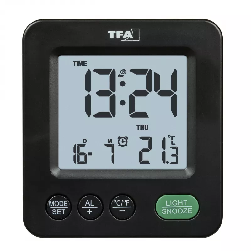 TFA Dostmann 60.2567.01 Ασύρματο Ξυπνητήρι Μαύρο