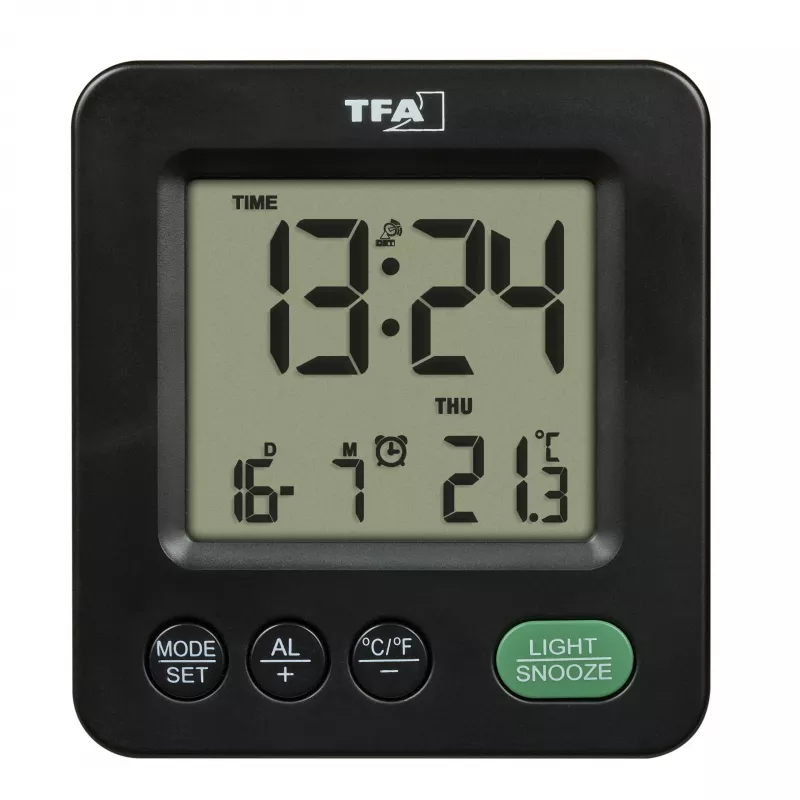 TFA Dostmann 60.2567.01 Ασύρματο Ξυπνητήρι Μαύρο