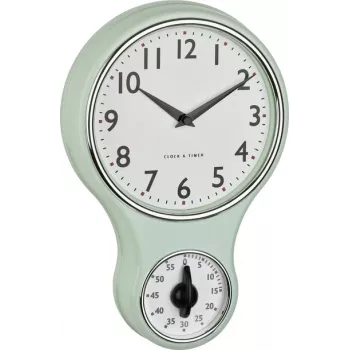 TFA Dostmann 60.3073.20 Επιτοίχιο ρολόι Quartz 196 mm x 58 mm Μέντα