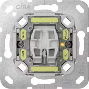 GIRA Διακόπτης 313600 με κόκκινη ένδειξη LED, χωνευτή τοποθέτηση