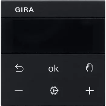 Gira RTR BT System Μαύρος Θερμοστάτης χώρου 5394005
