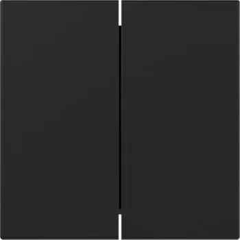 Gira System 55 Κάλυμμα πλήκτρου, 2πλό, ίσιο, Μαύρο ματ 3495005