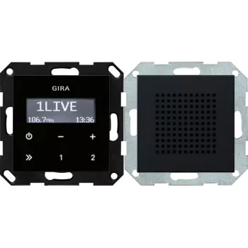 Gira 2280005 Ραδιόφωνο FM RDS χωνευτής τοποθέτησης με ενσωματωμένο ηχείο