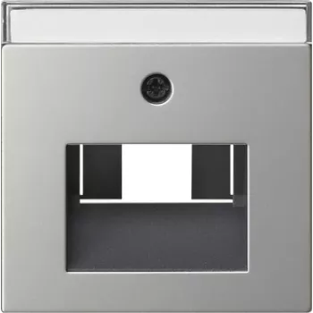 Gira System 55 Πλάκα κάλυψης για υποδοχές UAE/IAE και δικτύου, Ανοξείδωτο βουρτσισμένο 0284600