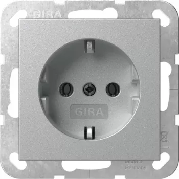 GIRA 418026 Πρίζα SCHUKO System 55 Χωνευτή Αλουμίνιο