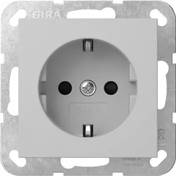 Gira 4453015 Πρίζα SCHUKO με καπάκι, System 55, γκρι σκούρο (RAL 7043)