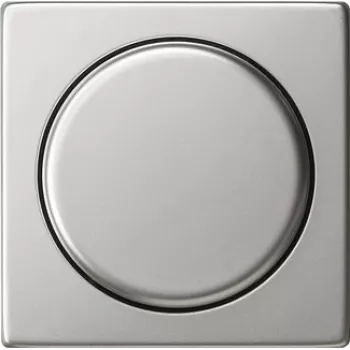 Gira System 55 Πλάκα κάλυψης με περιστροφικό κουμπί για dimmer και ποτενσιόμετρο, ανοξείδωτο ατσάλι 0650600