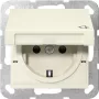 GIRA 441401 Πρίζα SCHUKO με καπάκι, System 55, κρεμ λευκό