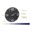 TFA Dostmann Design Ρολόι τοίχου με ραδιοσήμα Contour, μαύρο/λευκό (60.3536.10)