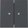 Gira System 55 Διπλό κάλυμμα διακόπτη με παράθυρο ελέγχου, Anthrazit Matt 363128
