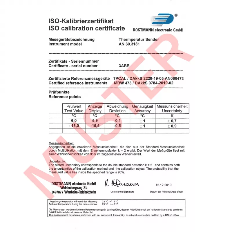 TFA Dostmann 30.3181.K Ασύρματος θερμοαισθητήρας 868 MHz