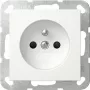 GIRA 448503 Schuko-Πρίζα με καπάκι, System 55, Λευκό Γυαλιστερό