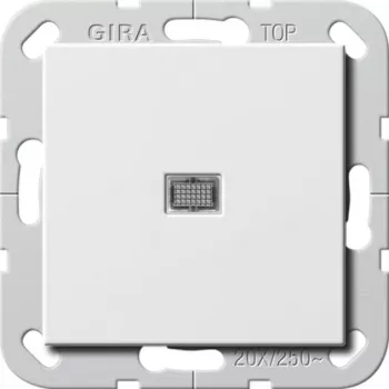 Gira System 55 2-πολικός Μηχανισμός διακόπτη πλήκτρου OFF, Λευκό Matt 283403