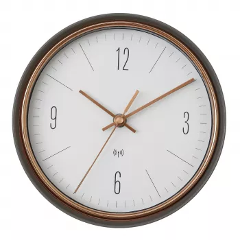 TFA Dostmann 60.3547.10 Ασύρματο ρολόι τοίχου 22,3 cm Γκρι Χαλκός