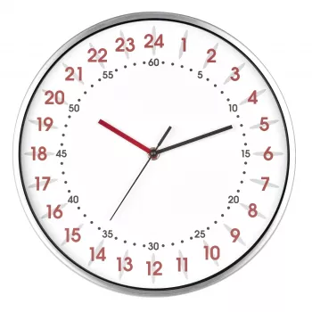 TFA Dostmann 60.3069.02 Ρολόι τοίχου Quartz 304 mm x 48 mm Αλουμίνιο