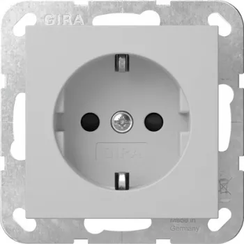 Gira System 55 SCHUKO Πρίζα με καπάκι, Γκρι 4183015