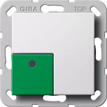 Gira System 55 Off/Stop Πλήκτρο, Λευκό 291103