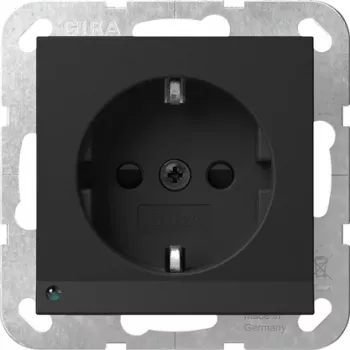 Gira 4170005 πρίζα SCHUKO με φως προσανατολισμού LED και αισθητήρα φωτεινότητας, System 3000, λευκό γυαλιστερό
