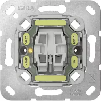 GIRA 384200 μηχανισμός μπουτόν on-off, 2-πολικός, NO, 250 V AC, 10 A, χωνευτός