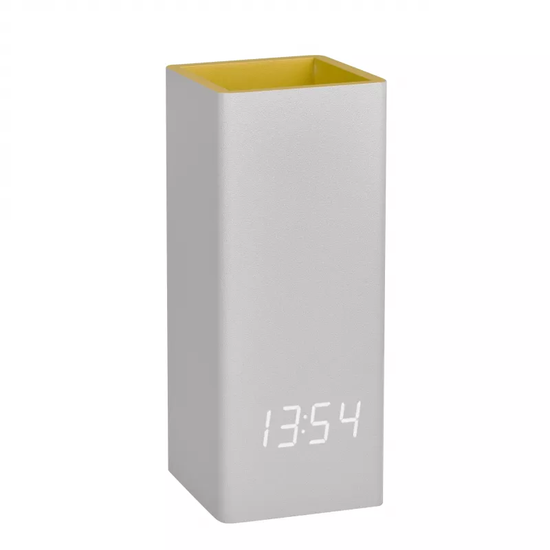 TFA Dostmann 60.2041.15 επιτραπέζιο ρολόι quartz γκρι κίτρινο