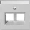 Gira System 55 πλάκα κάλυψης για 2 Modular Jacks, έξοδος 30° γωνιακή, γκρι 2640015