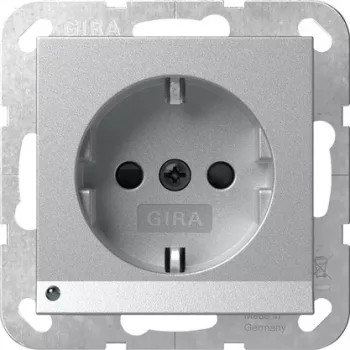 GIRA 417026 πρίζα SCHUKO με φωτισμό προσανατολισμού LED, System 55