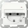 Gira System 55 πρίζα Schuko με LED ελέγχου, λευκό 455227