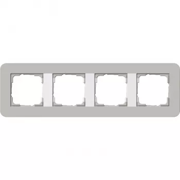 Gira Standard 55 Πλαίσιο κάλυψης 4 απλό γκρι/λευκό 0214412