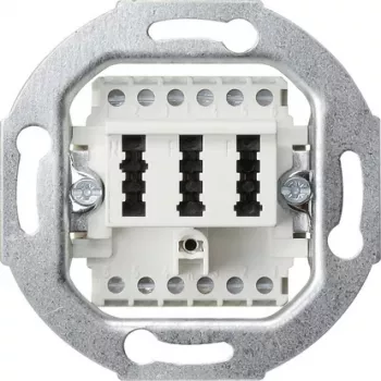 GIRA 003202 Πρίζα σύνδεσης TAE ένθετο, 2x6/6 NFF, λευκό