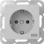 Gira 4458015 Πρίζα SCHUKO με εκτύπωση EDV-System, λευκό γυαλιστερό