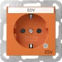 Gira 4452109 πρίζα SCHUKO με LED ένδειξης και καπάκι, λευκό γυαλιστερό