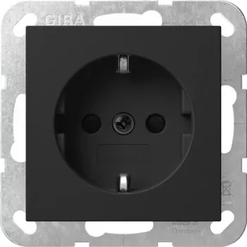 Gira System 55 πρίζα SCHUKO με καπάκι, αυξημένη προστασία επαφής, λευκό γυαλιστερό 4183005