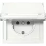 GIRA 441066 πρίζα SCHUKO με καπάκι, Gira TX_44, λευκό