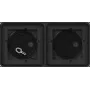 Gira System 106 κουτί χωνευτό 2 απλό, μαύρο 551200