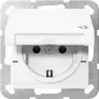 Gira 475427 πρίζα SCHUKO με καπάκι, System 55, λευκό γυαλιστερό
