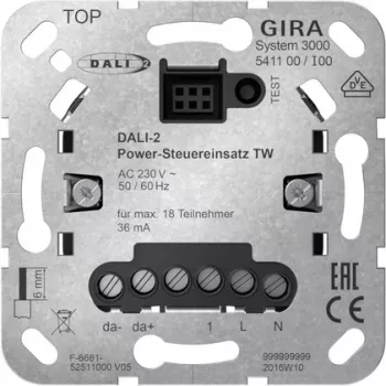 Gira System 3000 DALI-2 μονάδα ελέγχου ισχύος για Tunable White 541100