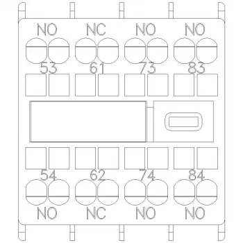 Siemens SIRIUS Βοηθητικό μπλοκ διακοπτών 3NO+1NC μπροστινή τοποθέτηση 3RH2911-2XA31-0MA0