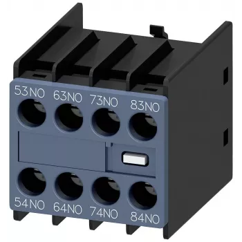 Siemens 3RH2911-1XA40-0MA0 Βοηθητικό μπλοκ επαφών, 4 NO, σύνδεση βιδωτή, πλευρική τοποθέτηση για SIRIUS 3RH2/3RT2