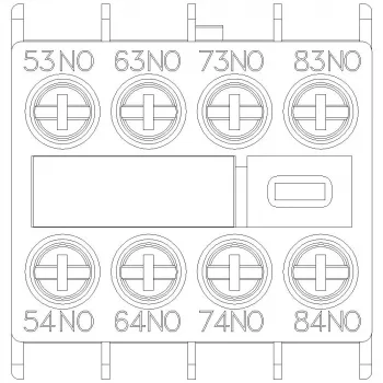 Siemens 3RH2911-1XA40-0MA0 Βοηθητικό μπλοκ επαφών, 4 NO, σύνδεση βιδωτή, πλευρική τοποθέτηση για SIRIUS 3RH2/3RT2