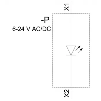 SIEMENS SIRIUS ACT Μονάδα LED, ενσωματωμένο LED, κόκκινο, 6-24V AC/DC, βύσμα βιδωτό 3SU14011BG201AA0