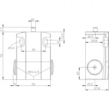 Siemens SIRIUS 3SE5 Διακόπτης θέσης, κυλινδρικό έμβολο, 1NO+1NC, IP66/IP67 3SE5122-0CA00