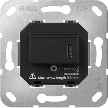 Gira SCHUKO Υποδοχή πρίζας με φορτιστή Type-C USB PD, 16 A, Χωνευτή, Λευκό 236300