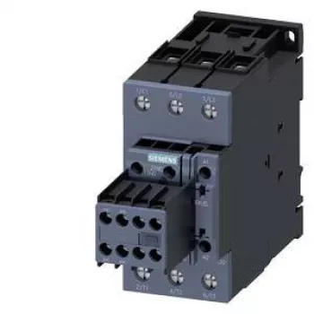 SIEMENS SIRIUS 3RT20 Ρελέ ισχύος, 37 kW, 72 A, 3-πολικό, Πηνίο 24 V AC, 2 NO + 2 NC βοηθητικές επαφές 3RT20381AD04