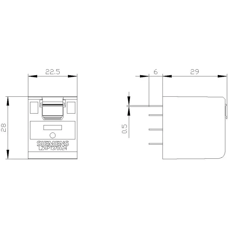 Siemens SIRIUS LZX:PT370024 Ρελέ βύσματος 24V DC 3CO 10A